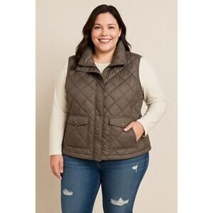 Natural Reflections Diamond Quilted Vest Size XXL